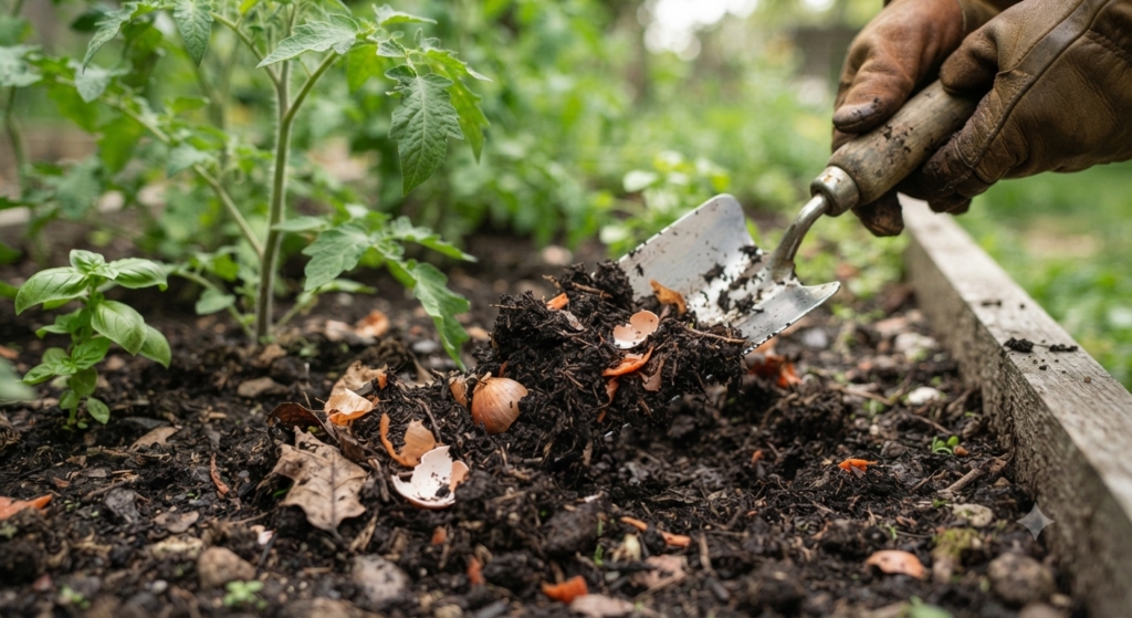 Compost as a natural fertilizer for plants