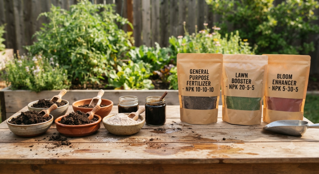 rganic and synthetic fertilizers for vegetable gardens